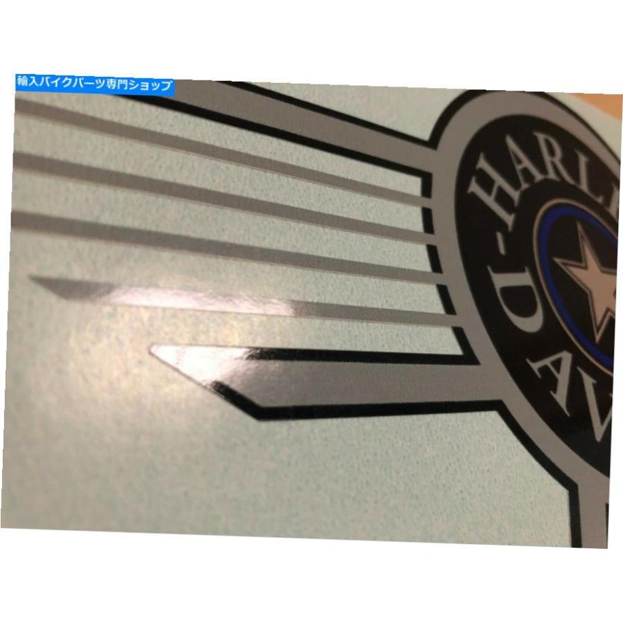 Gas Tank ガスタンクデカールハーレーファットボーイシルバーブルー