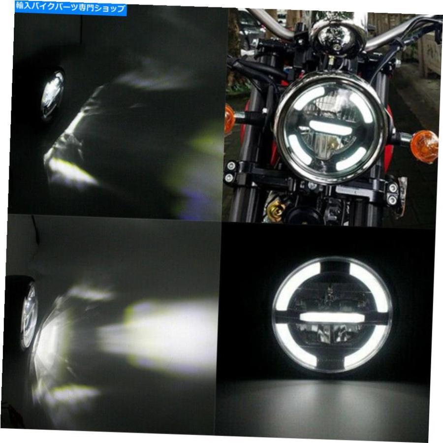ヘッドライト ユニバーサル6.5インチオートバイのバイクの黒いヘッド