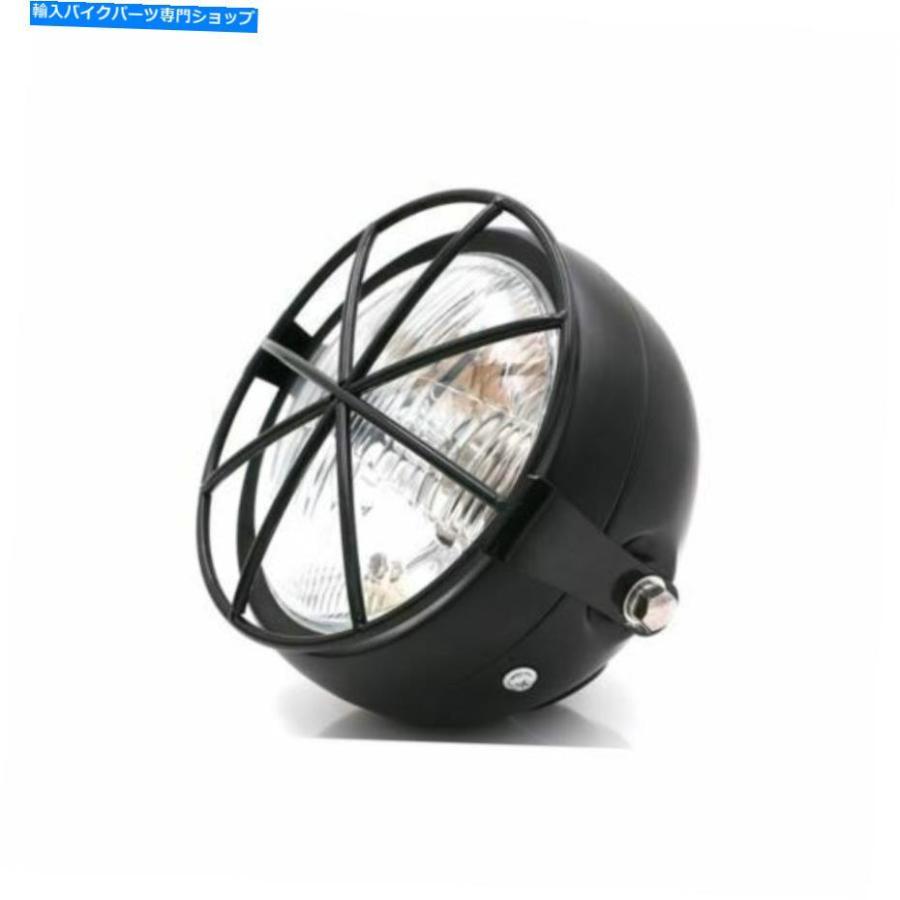 ヘッドライト ブラックオートバイ6.5 "ヘッドライトブラケットハーレーチョッパーカフェレーサーボバーカスタム Black motorcycle 6.5" headlight bra