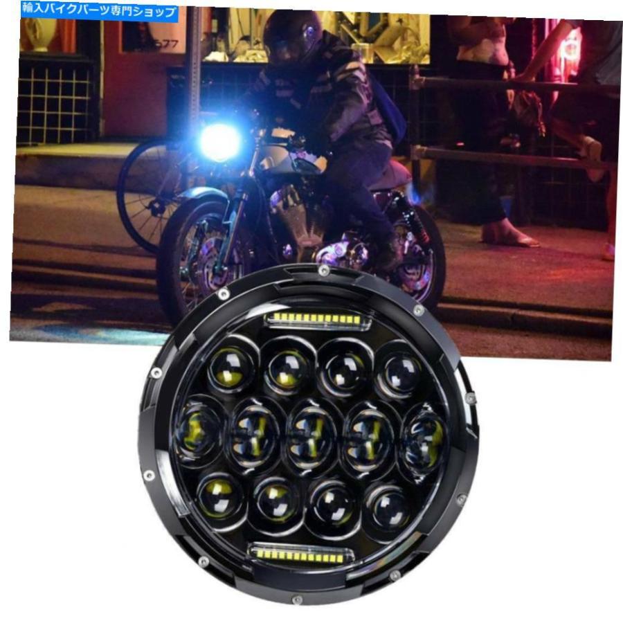 ヘッドライト 7 "ハーレーストリートグライドソフト化FLHx FLD JQのためのLEDプロジェクターブラックヘッドライトDRL 7" LED Projector Black Headlig