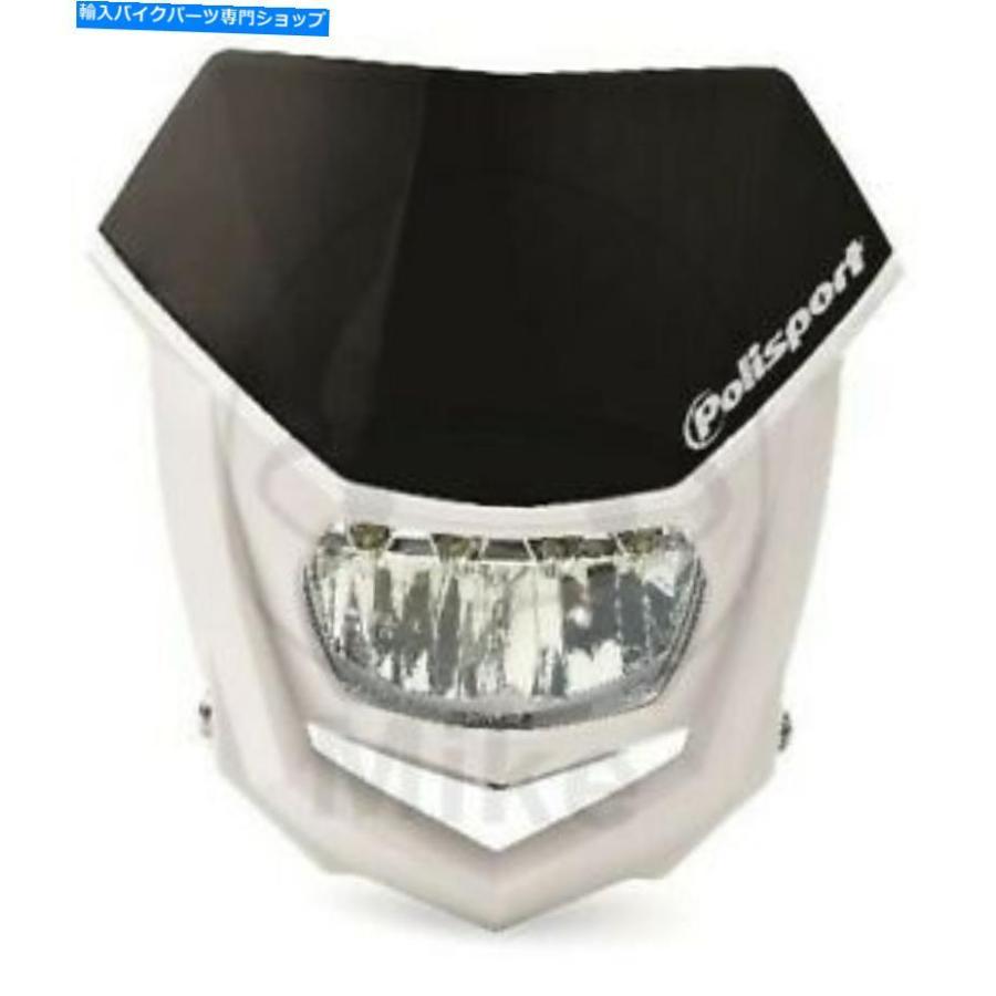 ヘッドライト LEDの電球が付いているPolisport Haloのヘッドライト8667100002 Polisport Halo Headlight with LED Bulbs Black/White 8667100002