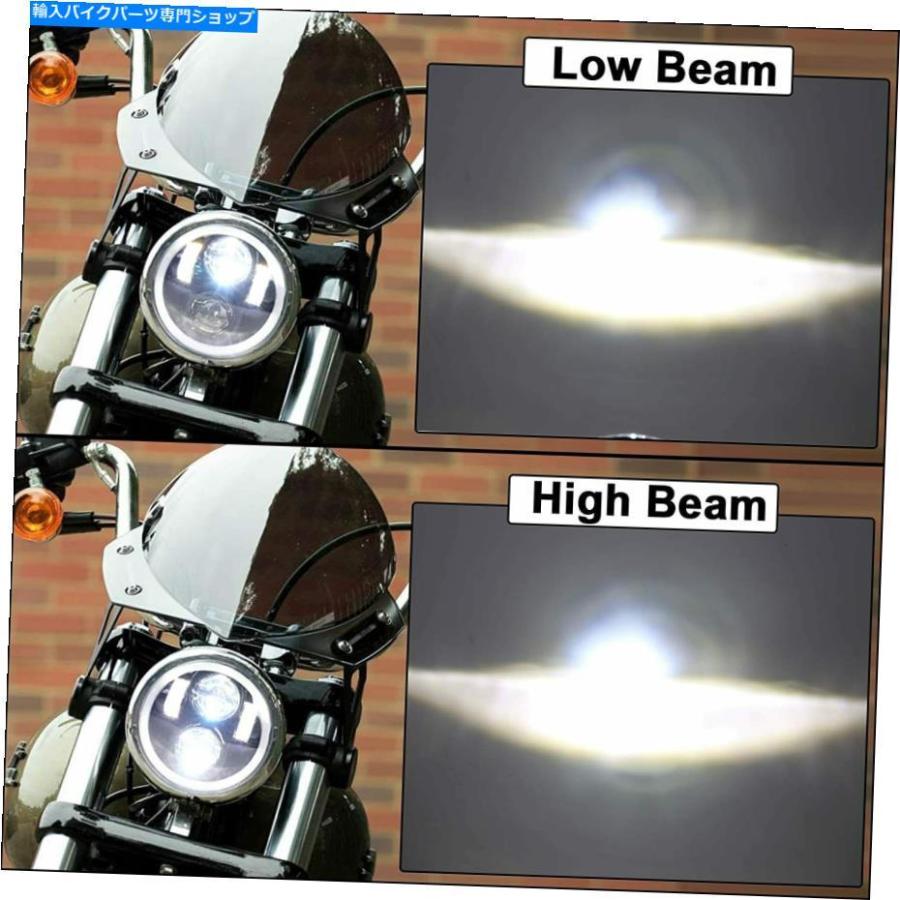 ヘッドライト 5 3/4 '' 5.75inch LEDヘッドライトDRL RGB Bluetooth用