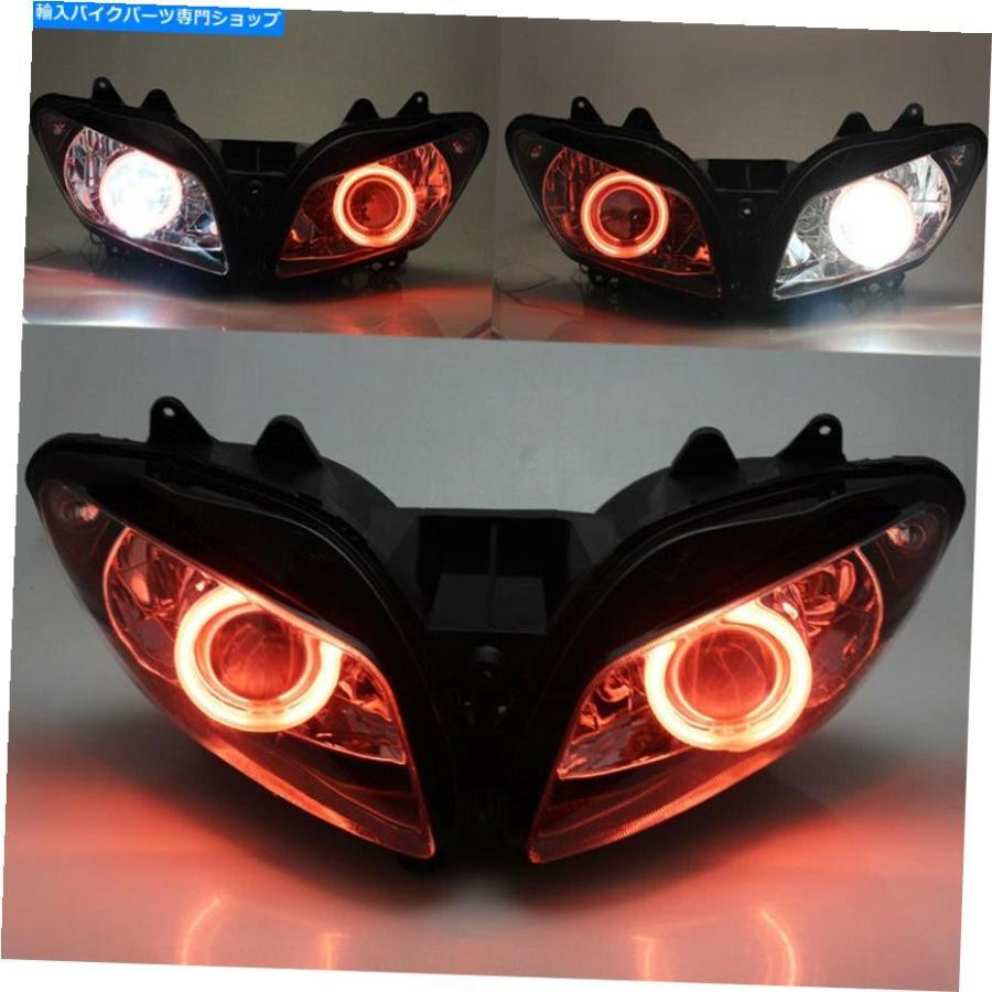 ヘッドライト 赤天使の目HIDプロジェクターのヘッドライトアセンブリヤマハYZF R1 2000-2001 Red Angel Eyes HID Projector Headlight Assembly Fits