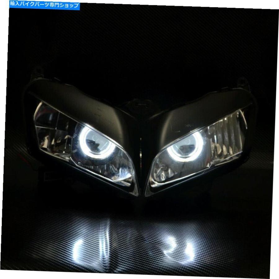 ヘッドライト HONDA CBR600RR 600 RR F5 07-12のためのヘッドライトHIDライトホワイトエンジェルハローの目 Headlight HID Light White Angel Halo Eyの画像