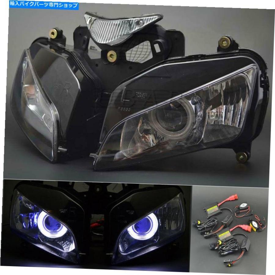 ヘッドライト HONDA CBR 1000 2004-2007のための悪魔のブルーエンジェルアイヘッドライトアセンブリプロジェクター Demon Blue Angel Eye Headlight A