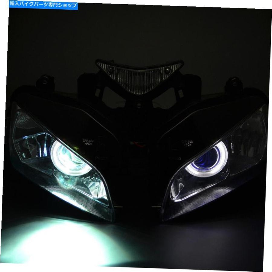 ヘッドライト HONDA CBR 1000 2004-2007のための悪魔のブルーエンジェルアイヘッドライトアセンブリプロジェクター Demon Blue Angel Eye Headlight Aの画像