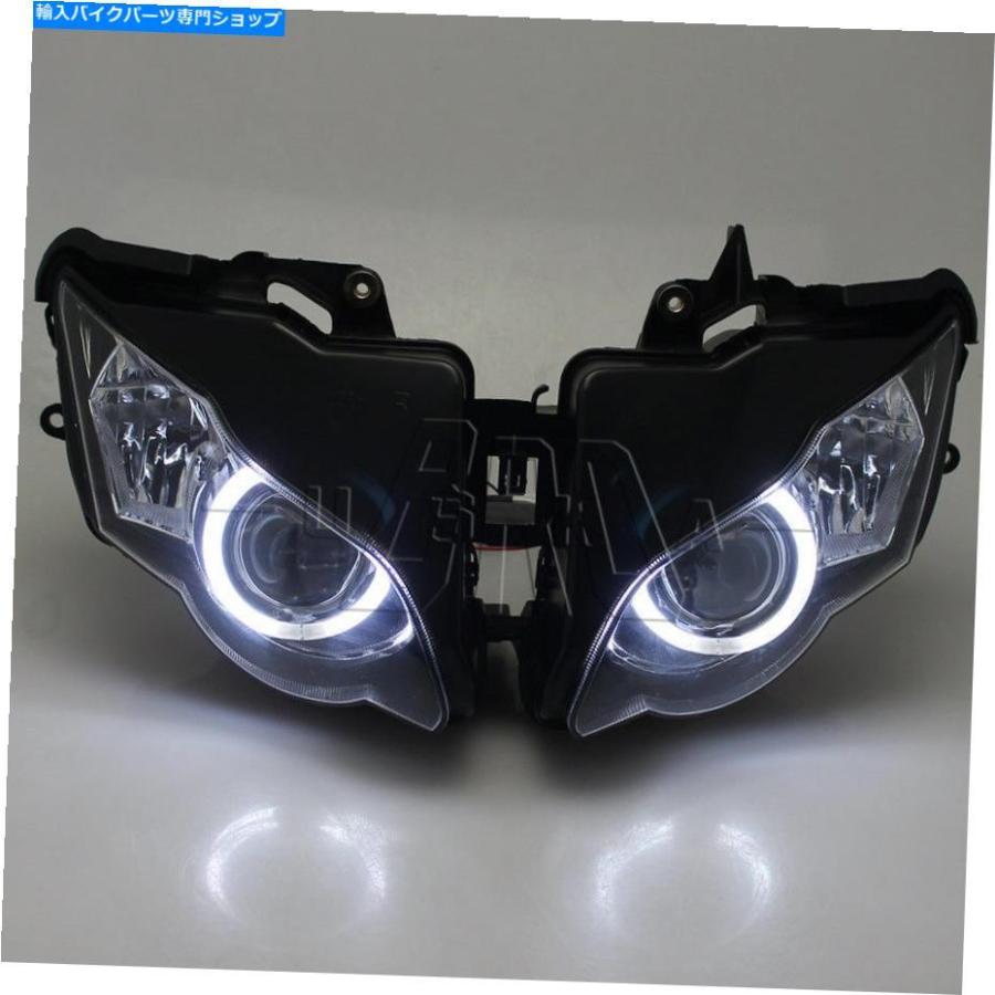 ヘッドライト ホンダCBR1000RR 08-11のためのホワイトエンジェルアイプロジェクター Fully Assembly Headlight HID White Angel Eye Projector for Hoの画像