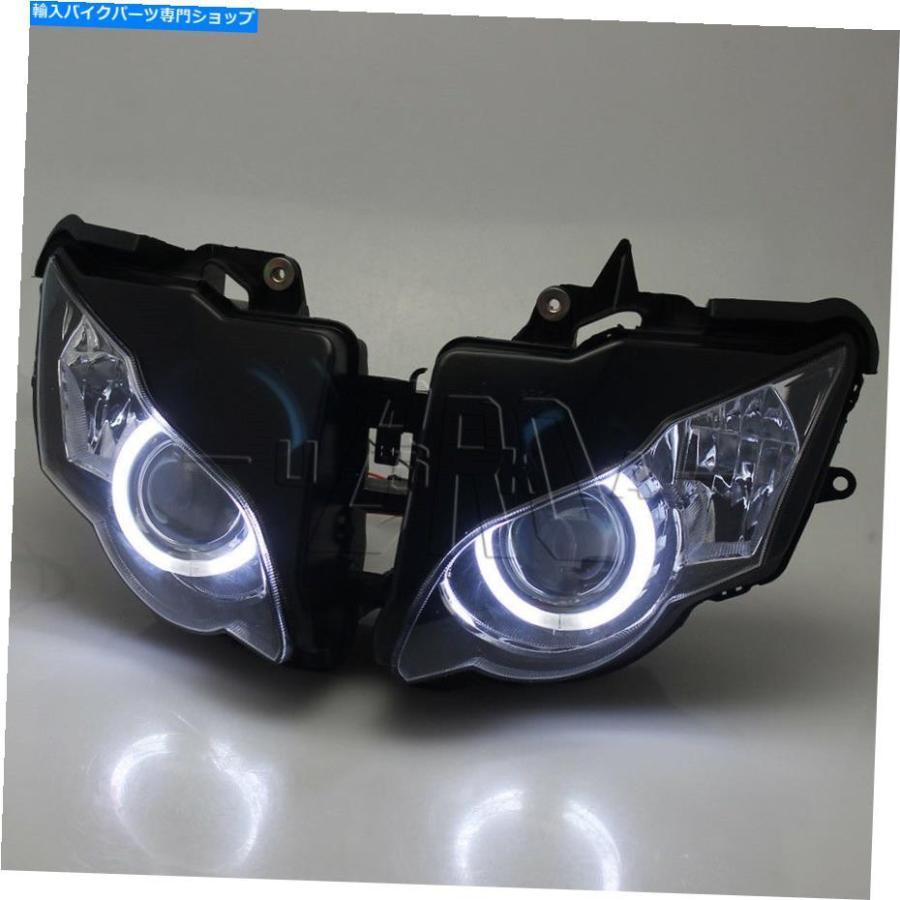 ヘッドライト ホンダCBR1000RR 08-11のためのホワイトエンジェルアイプロジェクター Fully Assembly Headlight HID White Angel Eye Projector for Hoの画像
