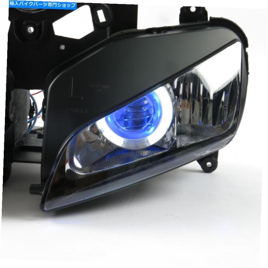ヘッドライト MFフロントヘッドライトブルーエンジェルアイフィットホンダ2004-2007 CBR1000RR W005 MF Front Headlight Blue Angel Eye Fit for Hondの画像