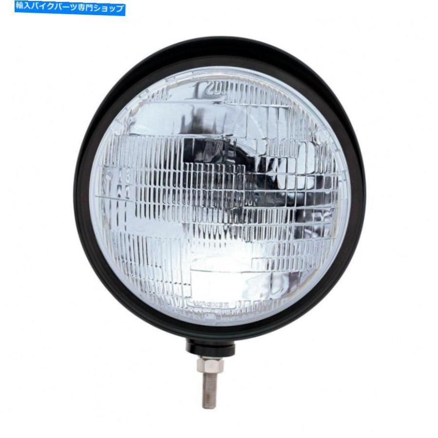 ヘッドライト ブラックの「ビレット」スタイルの溝のヘッドライトが付いています - H6014シールビーム Black “BILLET” Style Groove Headlight withの画像