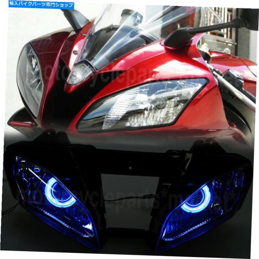 ヘッドライト ヤマハYZF-R6 2006-2007のためのアメリカのエンジェルアイハイドプロジェクターヘッドライトアセンブリフィット USA Angel eye HID Proj
