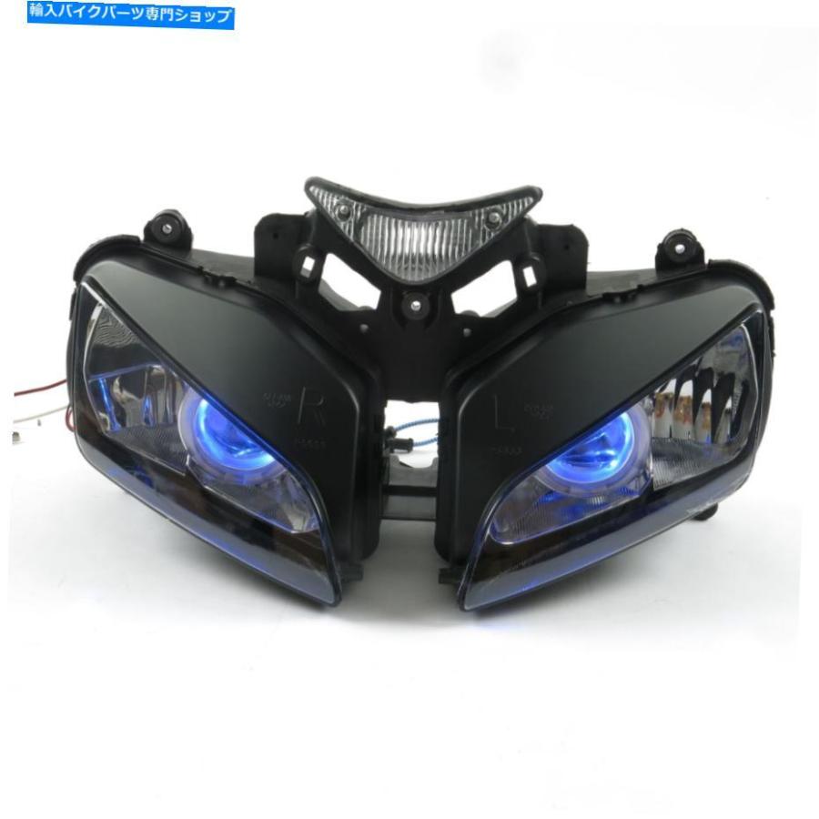 ヘッドライト フロントヘッドライトブルーエンジェルアイフィットホンダ2004-2007 CBR1000RR M005 Front Headlight Blue Angel Eye Fit for Honda 200の画像