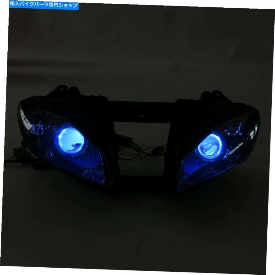 ヘッドライト フロントヘッドライトブルーエンジェルアイフィットヤマハ2008-2016 YZF R6 A014 Front Headlight Blue Angel Eye Fit for Yamaha 2008-の画像