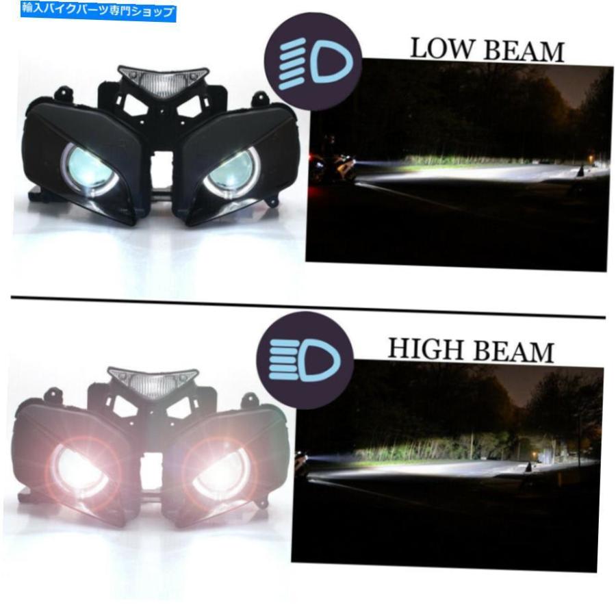 ヘッドライト ホットヘッドライトオートバイヘッドランプライトアセンブリ用ホンダ2008-2011 CBR1000RR Hot Headlight Motorcycle Head Lamp Light Asの画像