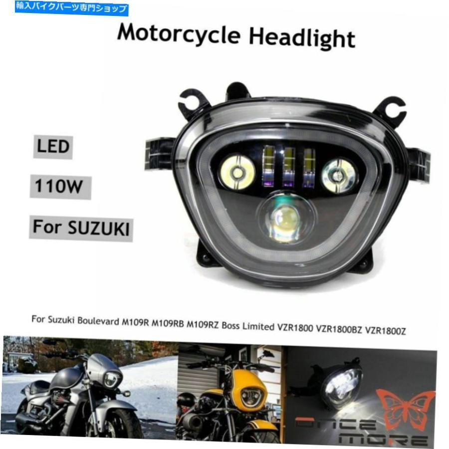 ヘッドライト スズキBoulevard M90 2006-2019のためのオートバイLED 110Wビームヘッドライトフロントランプ Motorcycle LED 110W Beam Headlight Fron
