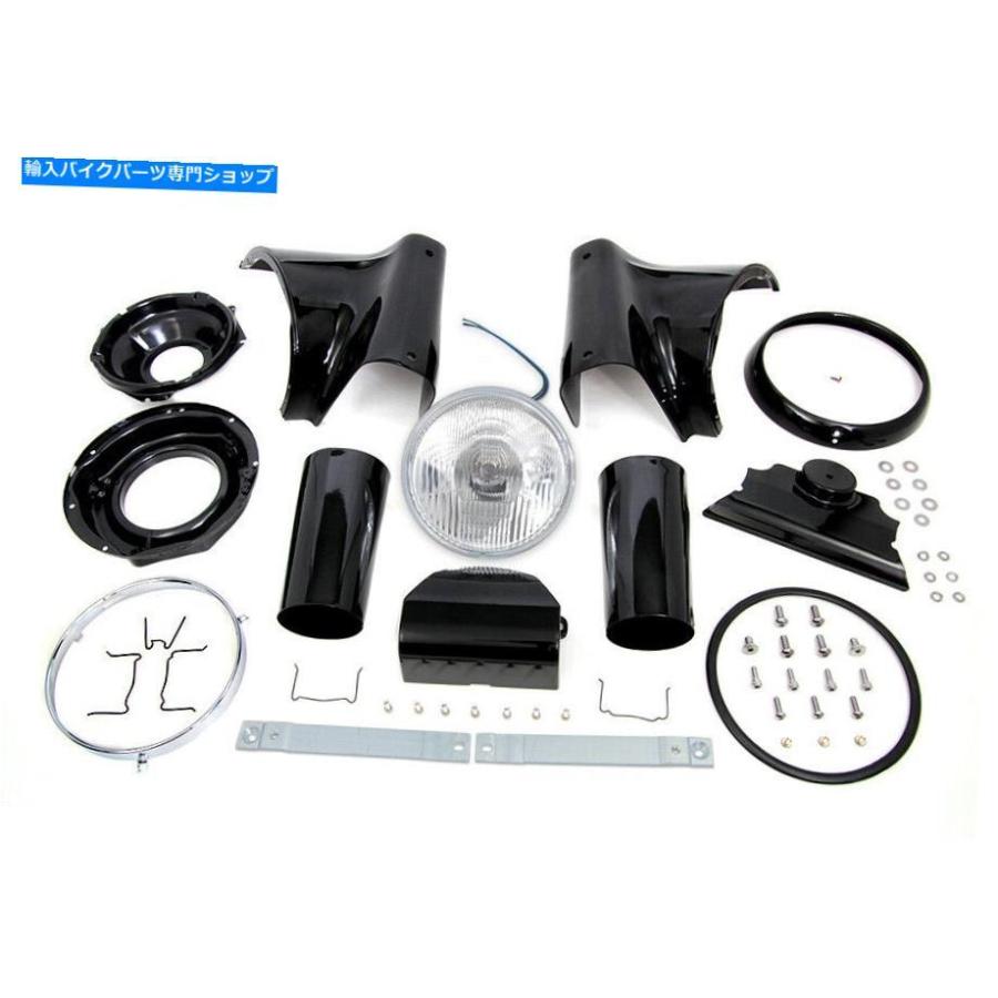 ヘッドライト ブラックヘッドランプカウルキットはハーレー - ダビッドソンにフィット Black Headlamp Cowl Kit fits Harley-Davidson
