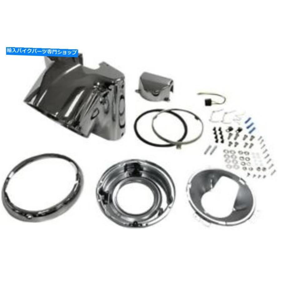 ヘッドライト 7 "ヘッドライトChrome Harley Davidson用ドラッグスペシャリキット Drag Specialties Nacelle Kit for 7" Headlights Chrome Harley Da