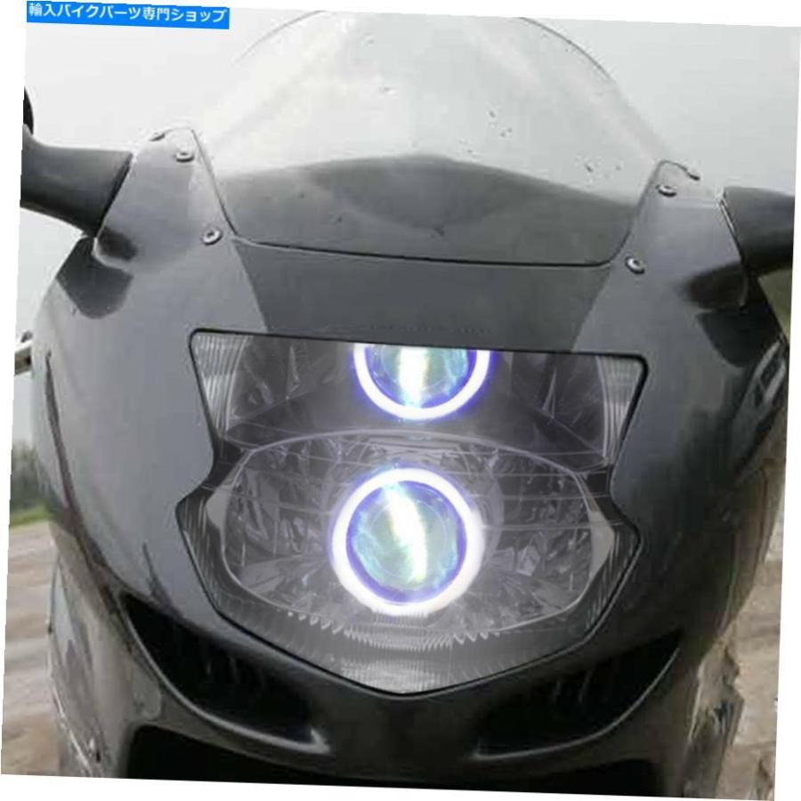 ヘッドライト Honda CBR1100XXブラックバード1999年2007ブルー用KT LEDヘッドライトアセンブリ KT LED Headlight Assembly for Honda CBR1100XX Black_2