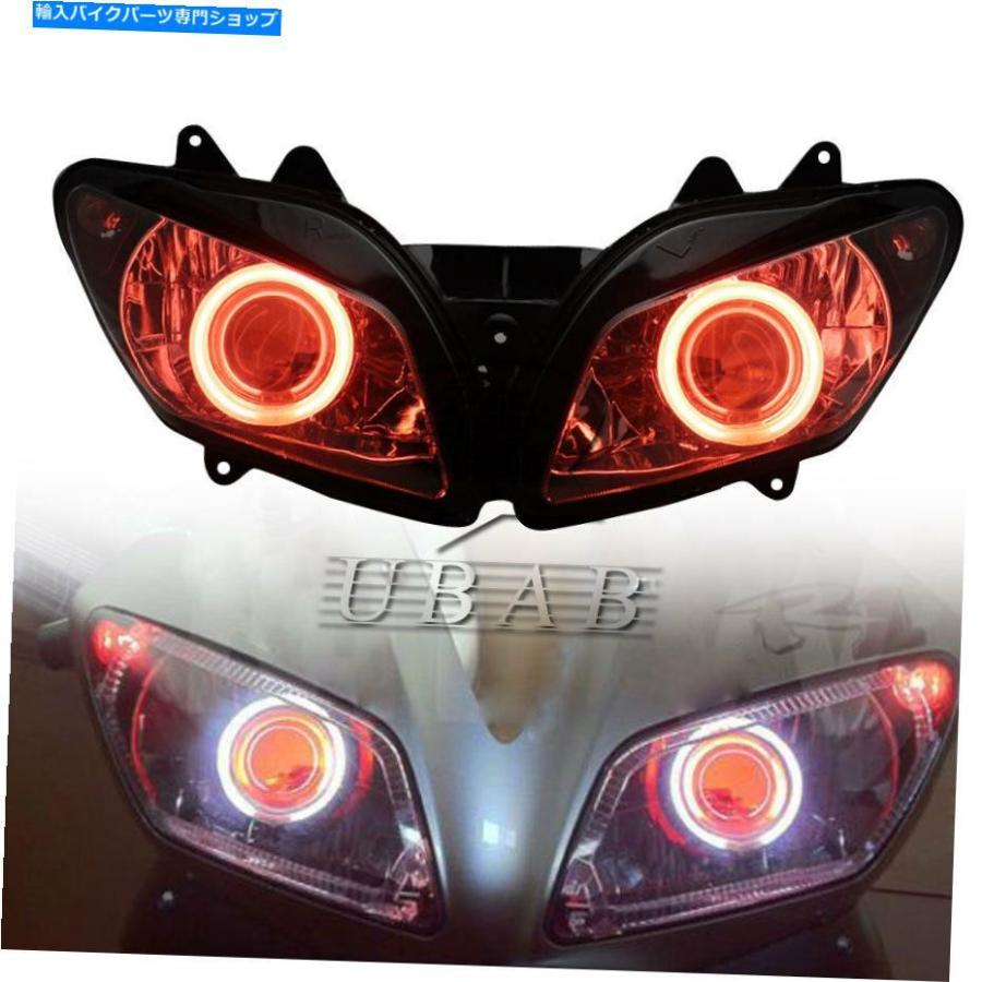 ヘッドライト ハローレッドアイアセンブリプロジェクターHIDヘッドライトYAMAHA YZF-R1 2002 2003 Halo Red Eyes Assembly Projector HID Headlight F