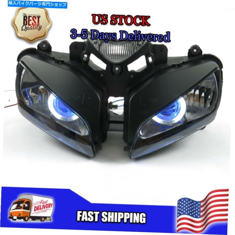 ヘッドライト NTフロントヘッドライトブルーエンジェルアイフィットホンダ2004-2007 CBR1000RR Y005 NT Front Headlight Blue Angel Eye Fit for Hond