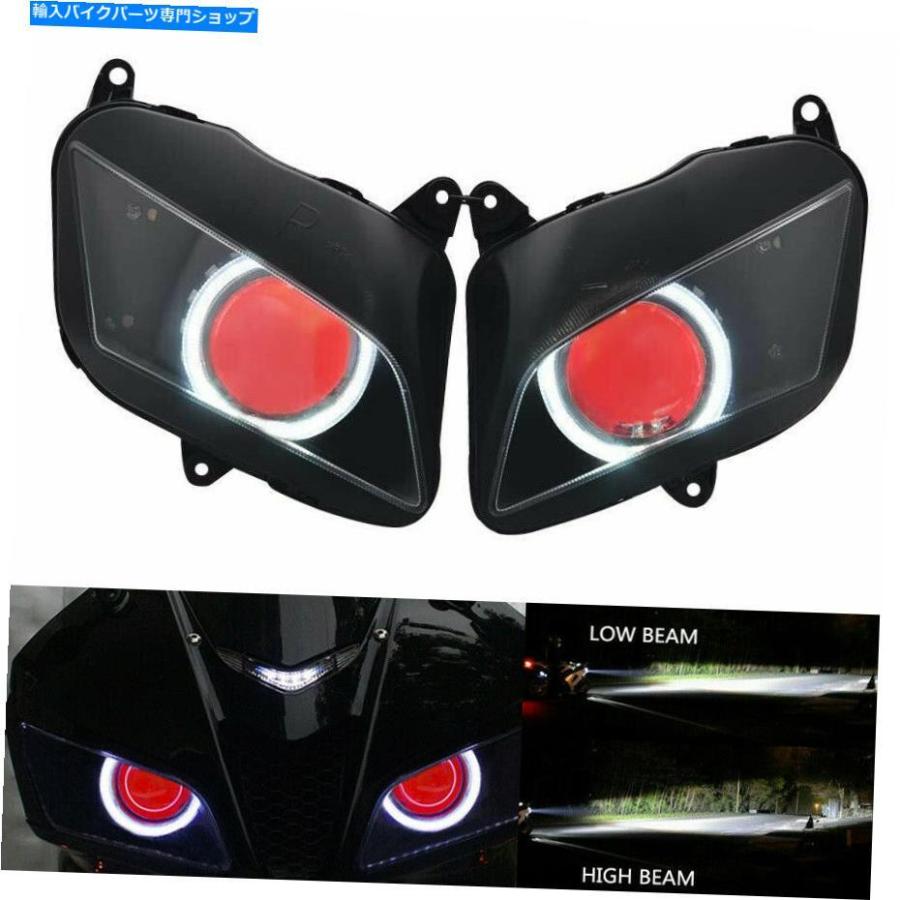 ヘッドライト Honda CBR600 2007-12のためのアセンブリヘッドライト赤の悪魔の白い天使の目のプロジェクター Assembly Headlight Red Demon White Ang