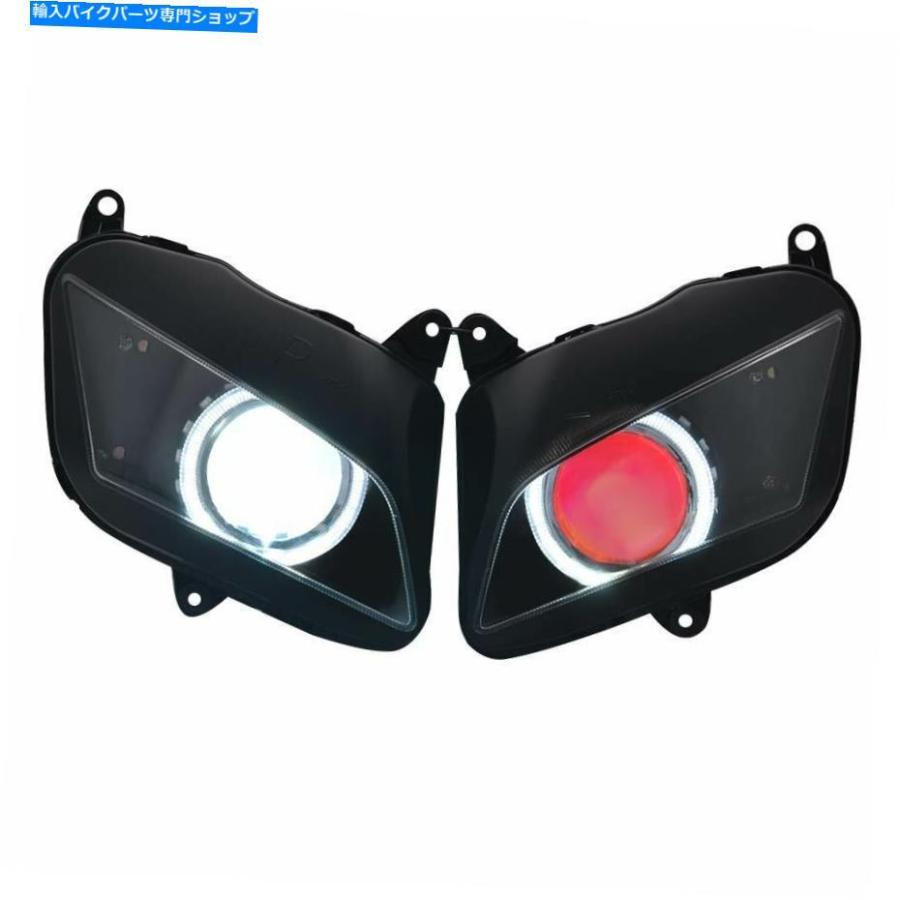 ヘッドライト Honda CBR600 2007-12のためのアセンブリヘッドライト赤の悪魔の白い天使の目のプロジェクター Assembly Headlight Red Demon White Angの画像
