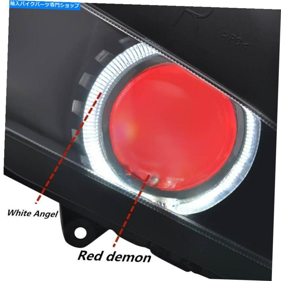 ヘッドライト Honda CBR600 2007-12のためのアセンブリヘッドライト赤の悪魔の白い天使の目のプロジェクター Assembly Headlight Red Demon White Angの画像