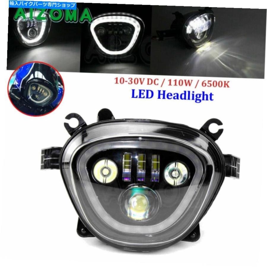 ヘッドライト スズキ侵入者Boulevard M90 M109Rのための黒い110W LEDのヘッドライトDRL Black 110W LED Headlight DRL For Suzuki Intruder Boulevard