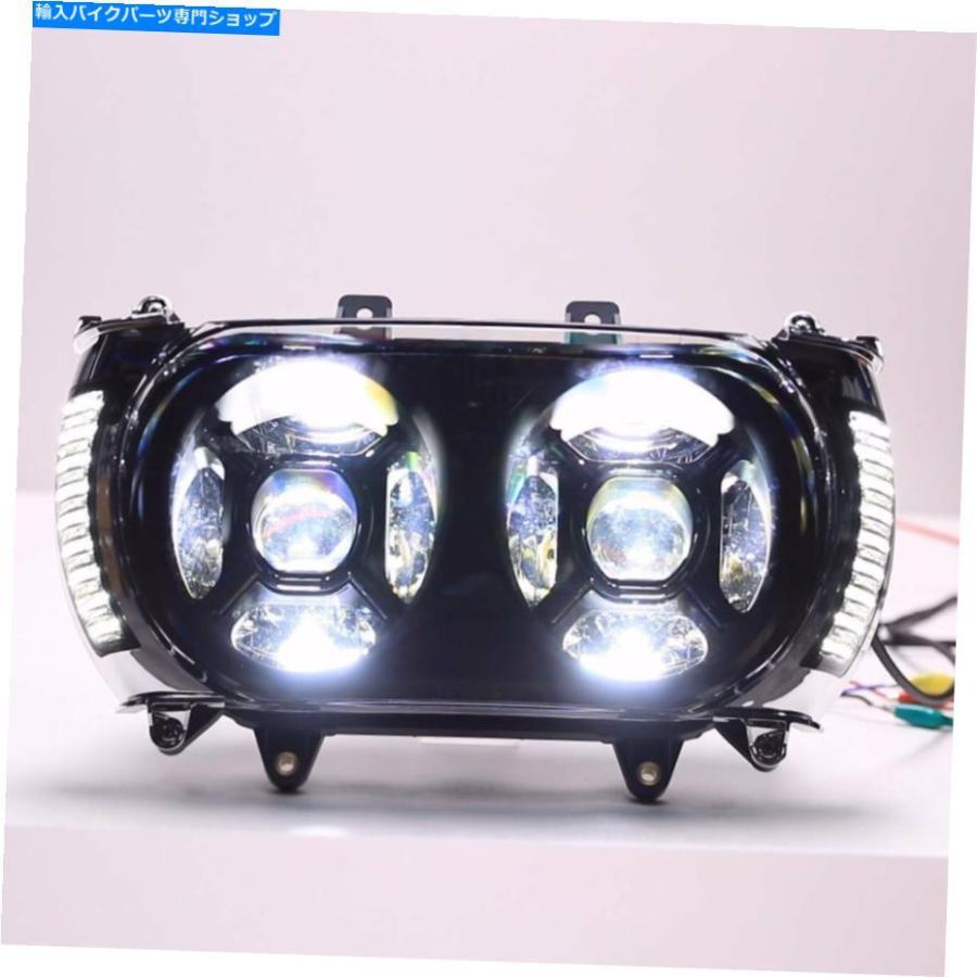 ヘッドライト フロントLEDヘッドライトサイドマーカーターンシグナルFLTR 2015-2019 Front LED Headlight Side Marker Turn Signal For Harley Tourin