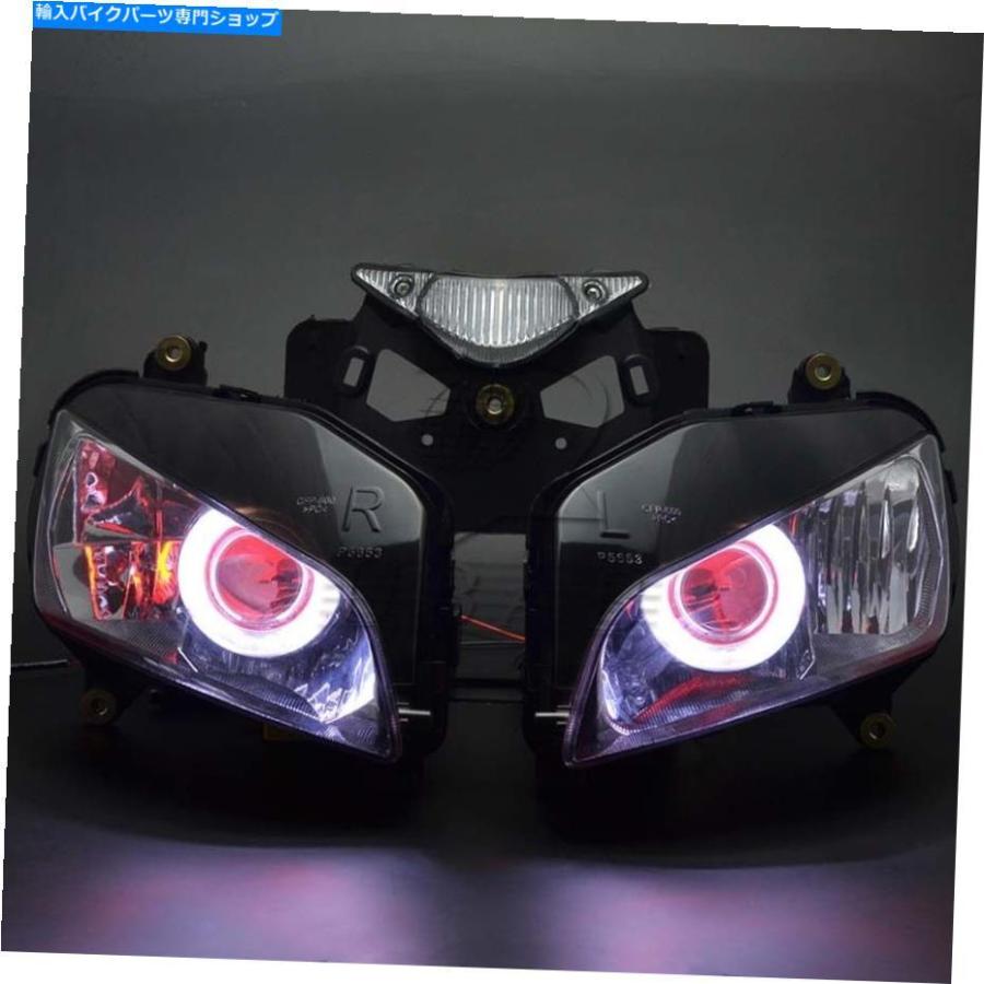 ヘッドライト ホンダCBR 1000 04-07のための新しい悪魔の天使の目のヘッドライトアセンブリのプロジェクターランプ New Demon Angel Eye Headlight As_2