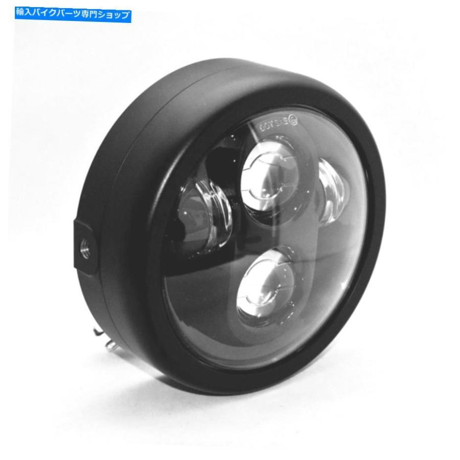 前照灯 Billetハウジング黒または銀のDCの動因の自動二輪車LEDの前照灯 dc motive Motorcycle LED headlight with billet housing black その他ライト-車、バイク、自転車
