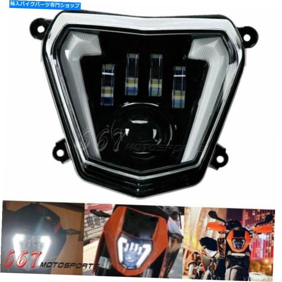 ヘッドライト LEDのヘッドライトアセンブリの日ランニングライトエンジェルアイの目のDRL for Enduro 690R 690 LED Headlight Assemblies Day Runningの画像