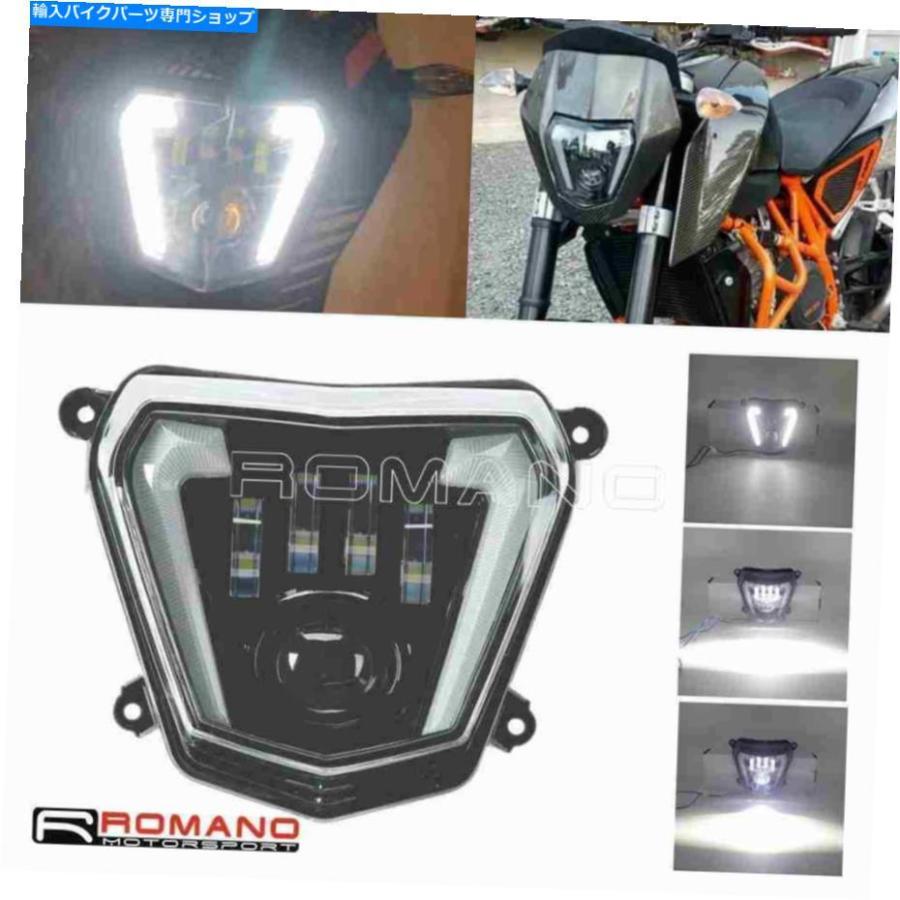 ヘッドライト 13-17 690R 12-19 690 Dirt Bike Enduro LEDヘッドライトアセンブリAngle Eyes DRL For 13-17 690R 12-19 690 Dirt Bike Enduro LED Hea
