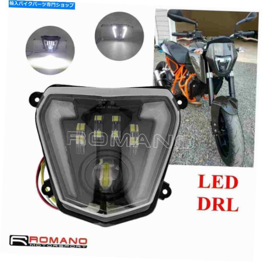 ヘッドライト 13-17 690R 12-19 690 Dirt Bike Enduro LEDヘッドライトアセンブリAngle Eyes DRL For 13-17 690R 12-19 690 Dirt Bike Enduro LED Heaの画像