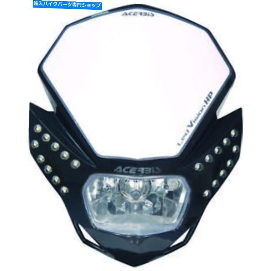 ヘッドライト Acerbis Headlight LEDビジョンHPブラック2144210001 Acerbis Headlight LED Vision HP Black 2144210001
