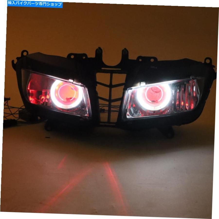 ヘッドライト FDフロントヘッドライトレッドエンジェルアイフィットホンダ2013-2018 CBR600RR F5 A004 FD Front Headlight Red Angel Eye Fit for Hon