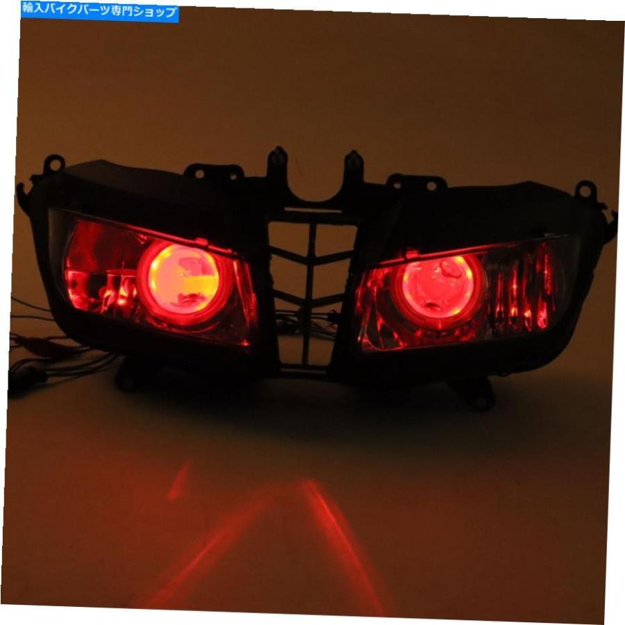 ヘッドライト FDフロントヘッドライトレッドエンジェルアイフィットホンダ2013-2018 CBR600RR F5 A004 FD Front Headlight Red Angel Eye Fit for Honの画像
