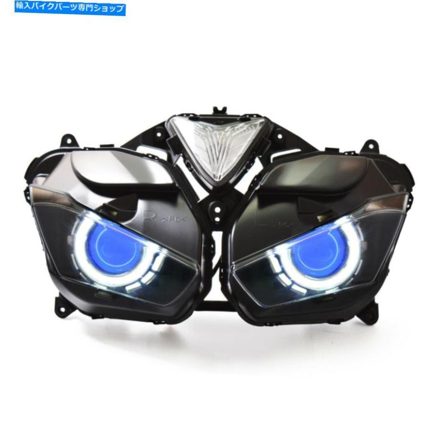 ヘッドライト ヤマハR3 R25 2015-2018ブルーオートバイランプ用KT LEDフロントヘッドライトアセンブリ KT LED Front Headlight Assembly for Yamaha R