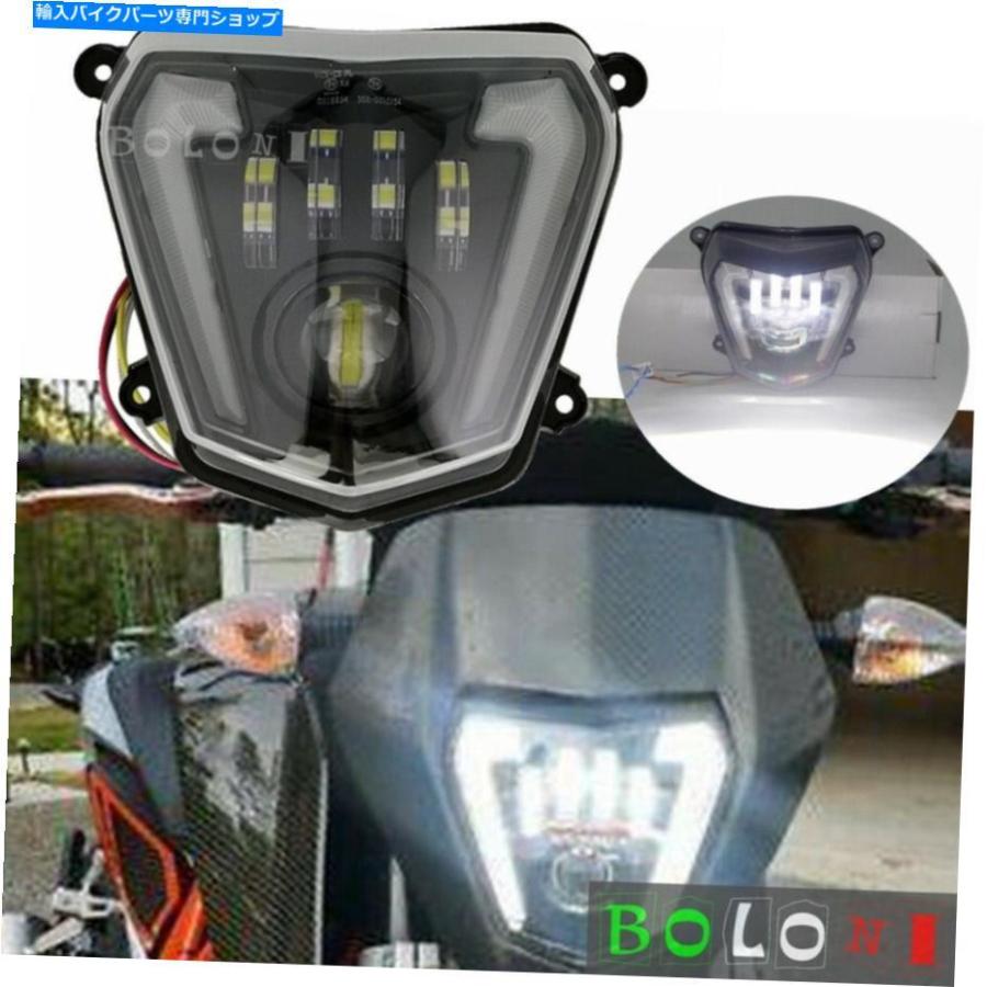 ヘッドライト 690 / 690R 2012-2019 Enduro Bike LEDヘッドライト天使の目w / DRLのヘッドランプ For 690 / 690R 2012-2019 Enduro Bike LED Headlighの画像