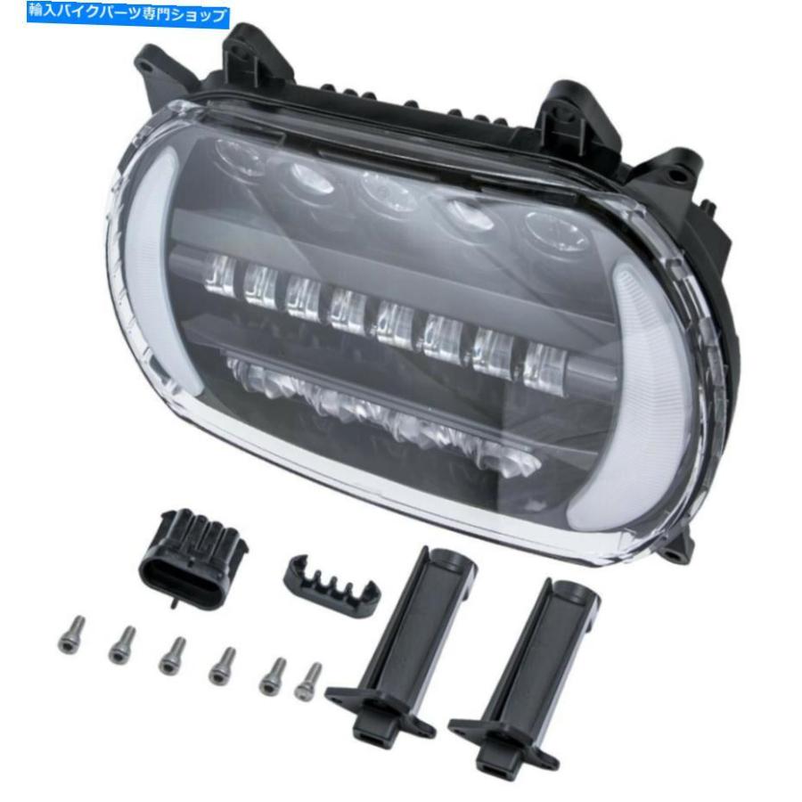 ヘッドライト フロントLEDのヘッドライトプロジェクターランニングライトはハーレーロードグライドFltrx 15-20 Front LED Headlight Projector Runnin
