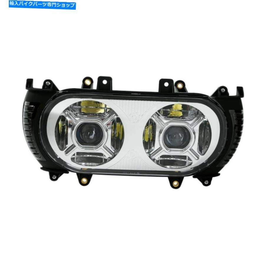 ヘッドライト ハーレーロードグライドFltrx 2015-2020のためのLEDデュアルヘッドライトヘッドランププロジェクターフィット LED Dual Headlight Headlの画像