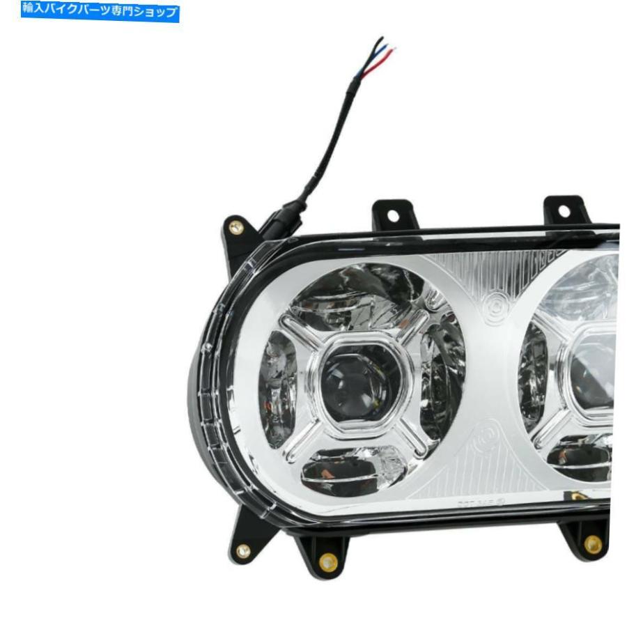 ヘッドライト ハーレーロードグライドFltrx 2015-2020のためのLEDデュアルヘッドライトヘッドランププロジェクターフィット LED Dual Headlight Headlの画像