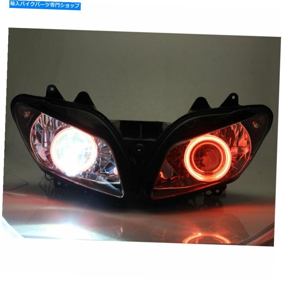 ヘッドライト ヤマハYZF-R1 2002-03のためのレッドエンジェルの目HIDアセンブリヘッドライトプロジェクターライト Red Angel Eyes HID Assembly Headlの画像