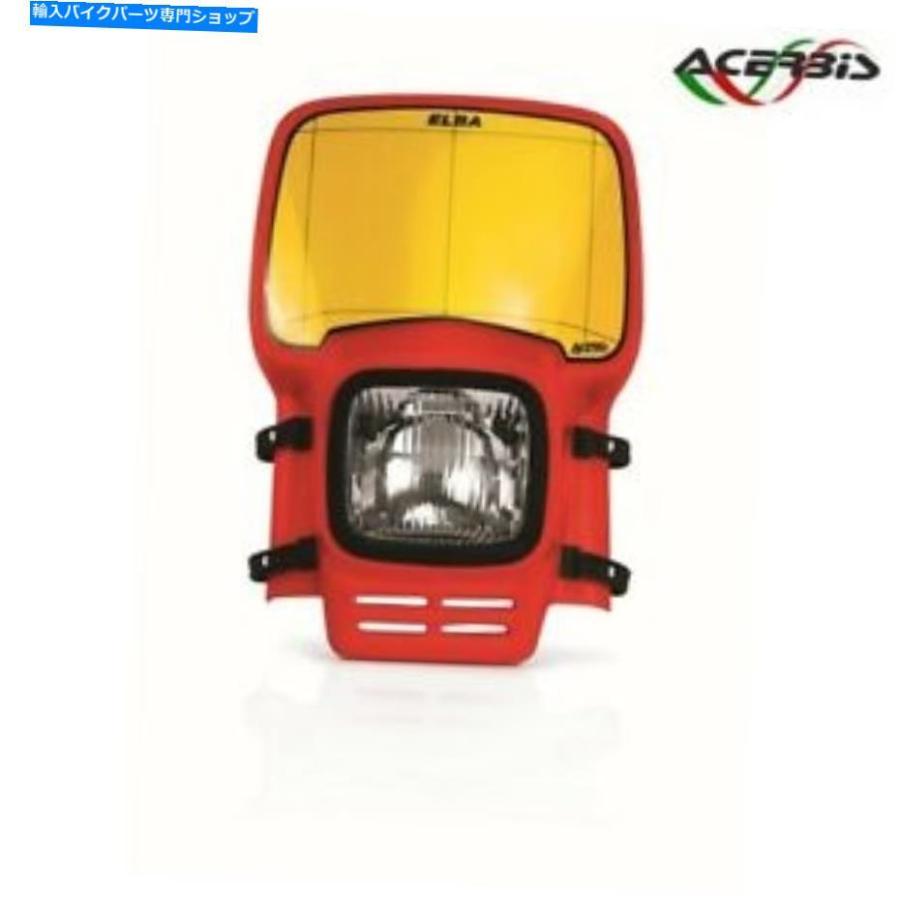ヘッドライト 0003020.110マスクヘッドライトビンテージエルバノーランプBA20Dエンドゥーロレッド 0003020.110 Mask Headlight Vintage Elba No Lamp