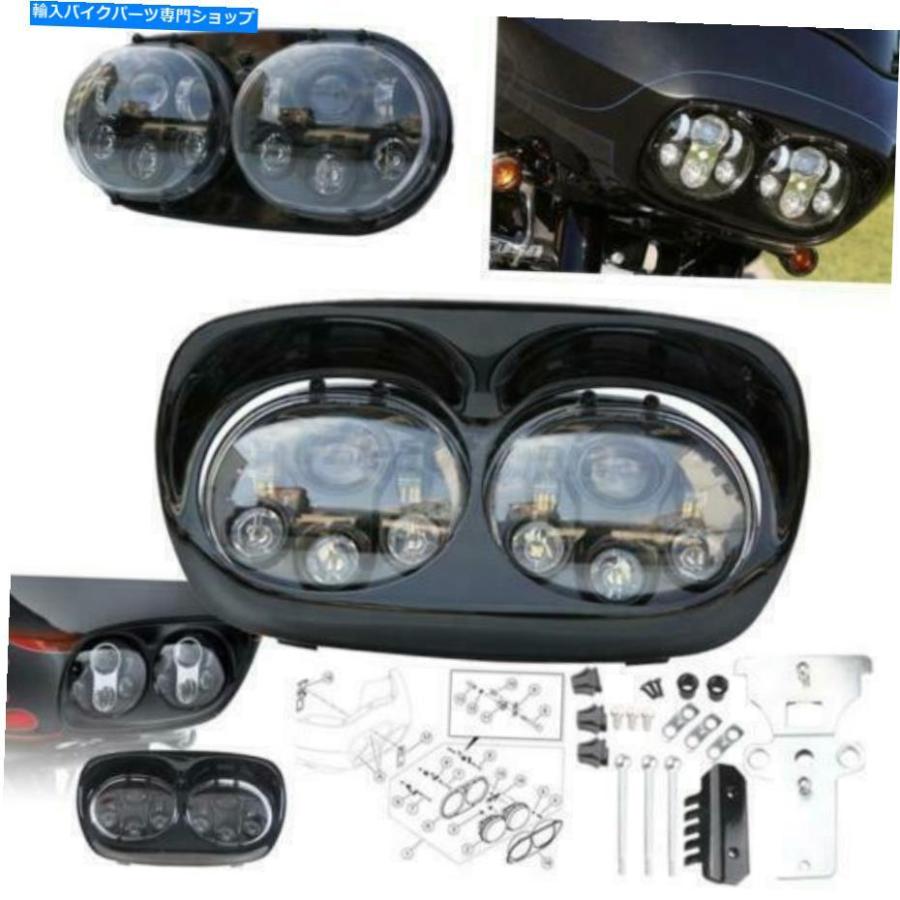 ヘッドライト ロードグライド2003-2013のためのLEDヘッドライトデュアルプロジェクターランプ LED Headlight Dual Projector Lamp for Road Glide 200