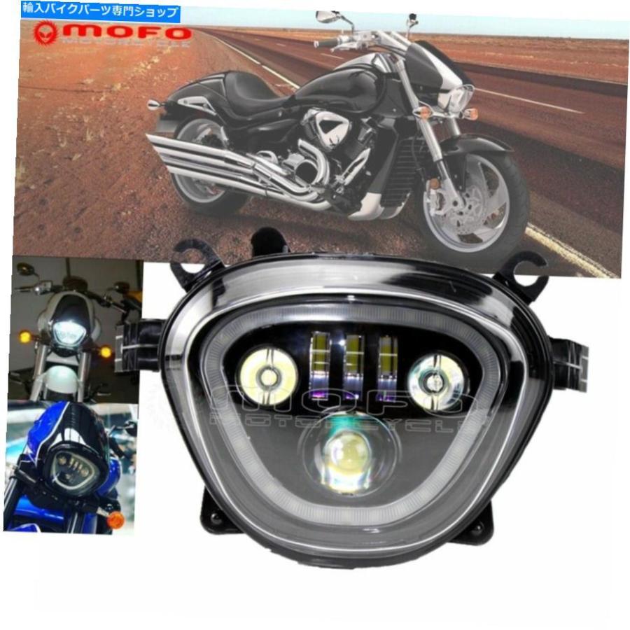 ヘッドライト LEDヘッドライトDRL Angel EyeヘッドランプアセンブリBoulevard M109R VZR1800 VZ1500 LED Headlight DRL Angel Eye Headlamp Assembly_1