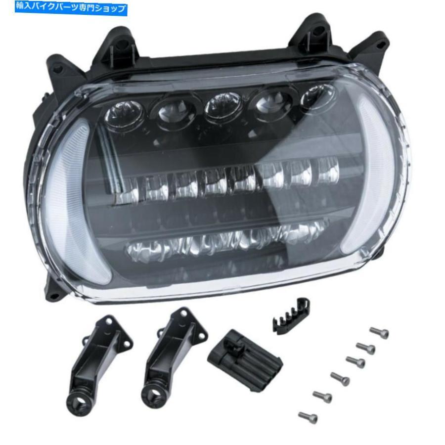 ヘッドライト ハーレーロードグライド2015-2020のためのLEDヘッドライトプロジェクターフロントターン信号ライト LED Headlight Projector Front Turn