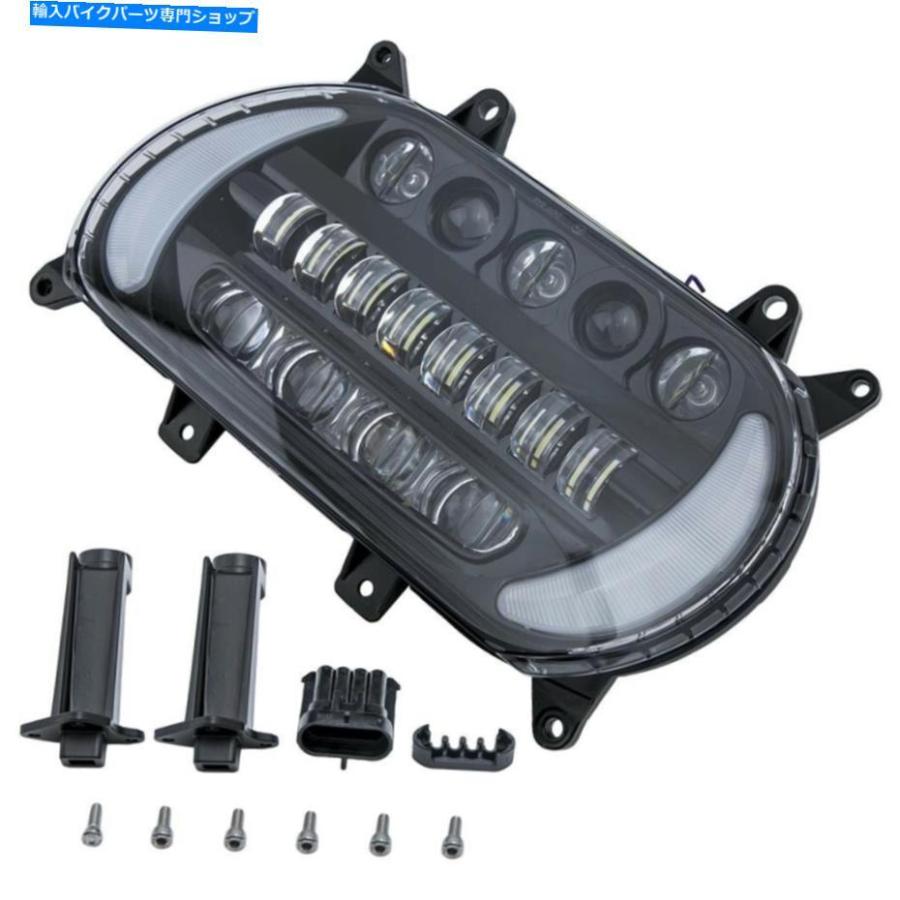 ヘッドライト ハーレーロードグライドのためのオートバイLED DRLヘッドライトプロジェクターターン信号ライト Motorcycle LED DRL Headlight Projecto