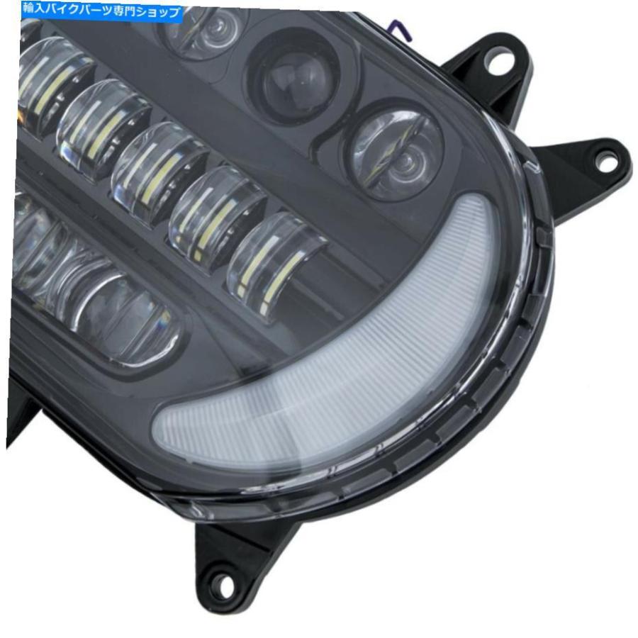 ヘッドライト ハーレーロードグライドのためのオートバイLED DRLヘッドライトプロジェクターターン信号ライト Motorcycle LED DRL Headlight Projectoの画像