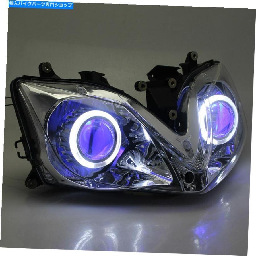 ヘッドライト ホンダCBR 600 F4i 2001-2007のための9-16Vの完全に組み立てられたヘッドライトホワイトエンジェルアイ 9-16V Fully Assembled Headligh